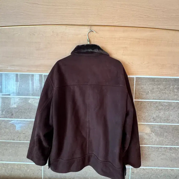 [BUNJANG] Picania Brown Leather Jacket / Picania 무스탕 가죽 자켓 브라운