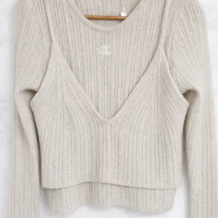 [BUNJANG] Bustier Set Cream Beige / 샤넬스타일 뷔스티에 세트