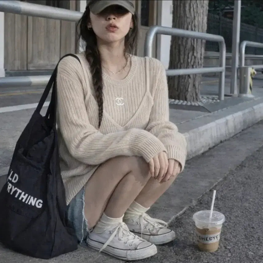 [BUNJANG] Bustier Set Cream Beige / 샤넬스타일 뷔스티에 세트