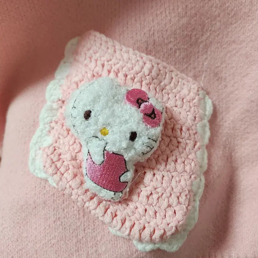 [BUNJANG] Hello Kitty Pink Pearl Sailor Cardigan / 헬로키티 핑크 진주 세일러 가디건
