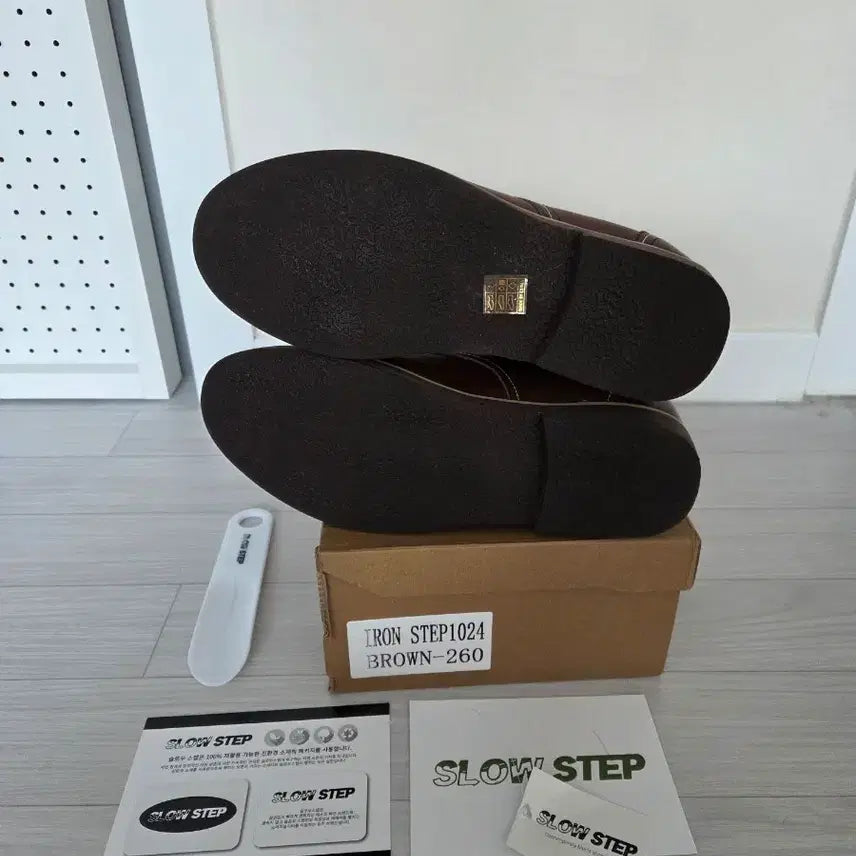 [BUNJANG] Slow Step IRON STEP1024 Brown Boots / [260] 슬로우 스텝 IRON STEP1024 브라운