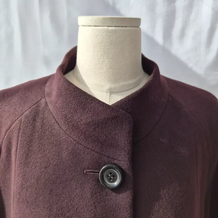 [BUNJANG] LEPORTE Cashmere 100% Burgundy High Neck Long Coat / LEPORTE 캐시미어100% 버건디 하이넥 롱코트