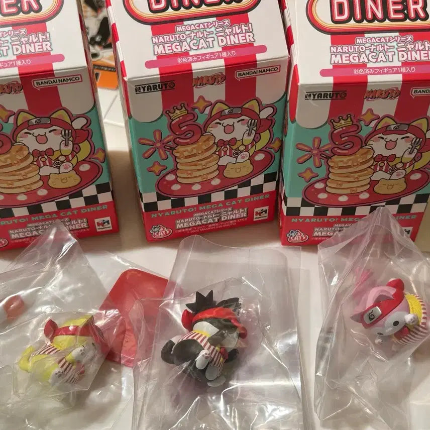 [BUNJANG] Naruto Mega Cat Dinner Naruto, Iruka, Sakura Figures / 나루토 메가캣 디너 나루토 이루카 사쿠라 미개봉