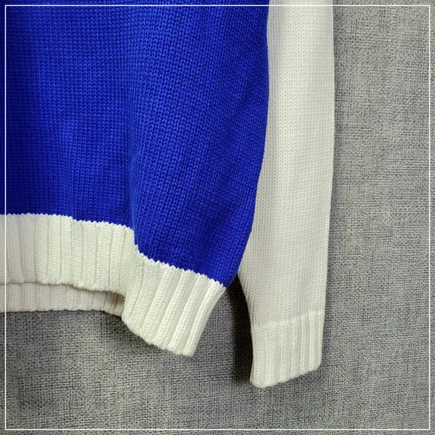 [BUNJANG] Ebisu Cream Ivory Big Logo Knit / 15. 에비수 크림아이보리 빅로고 니트 남성105