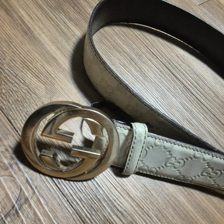 [BUNJANG] Gucci GG Logo Belt Ivory 90 / (28~31) 구찌 정품 GG 로고 벨트 아이보리 90사이즈