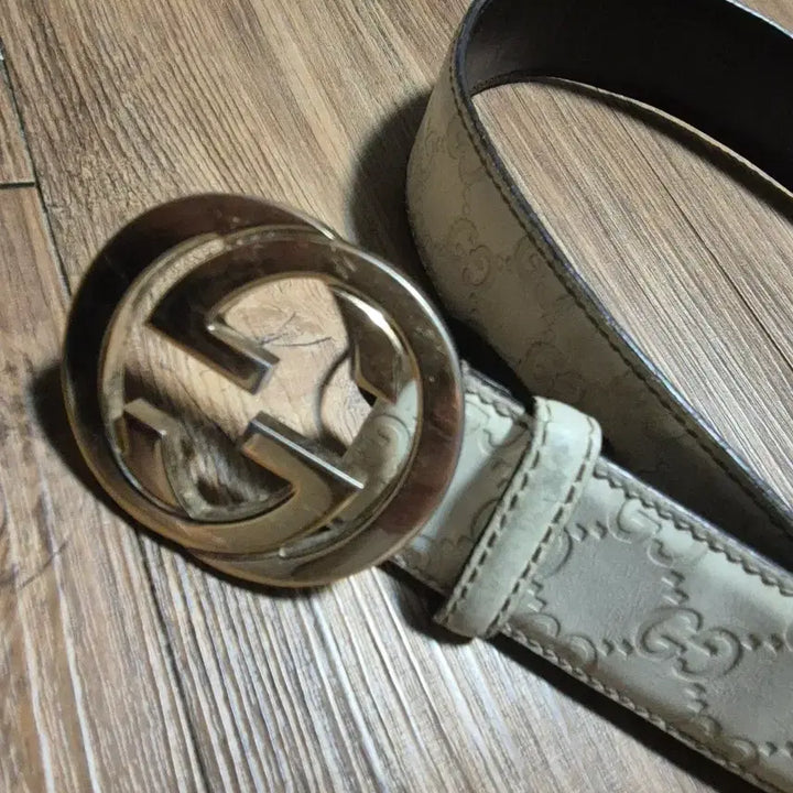 [BUNJANG] Gucci GG Logo Belt Ivory 90 / (28~31) 구찌 정품 GG 로고 벨트 아이보리 90사이즈