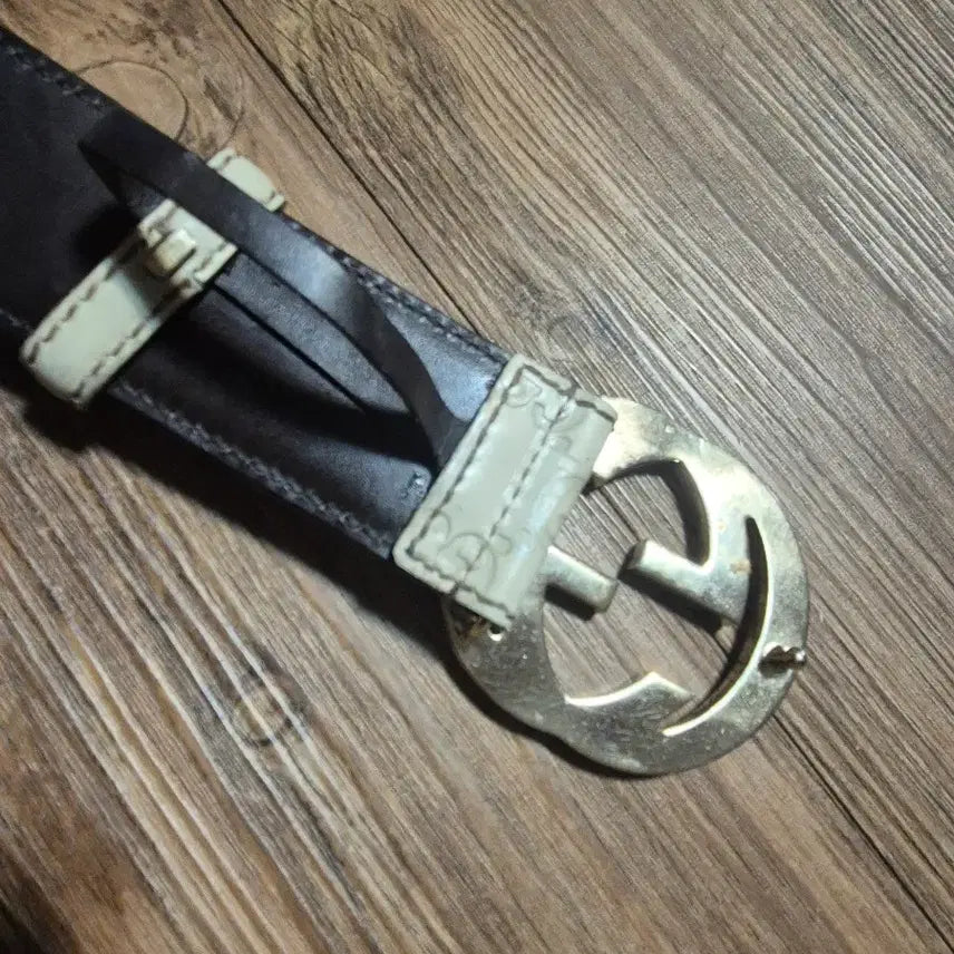 [BUNJANG] Gucci GG Logo Belt Ivory 90 / (28~31) 구찌 정품 GG 로고 벨트 아이보리 90사이즈