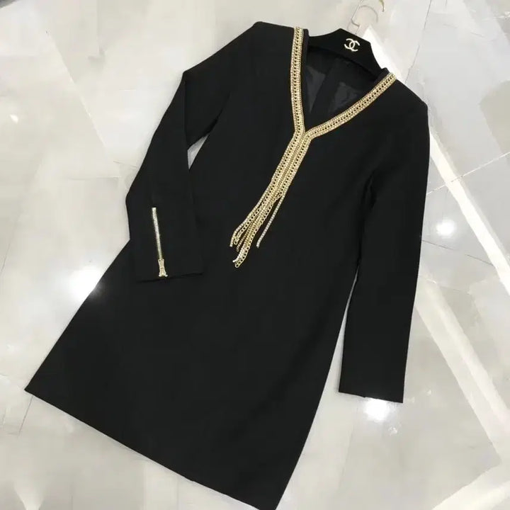 [BUNJANG] Imported Bead Chain Dress (Size 55-55.5) / 수입 비즈체인 원피스 55~55반