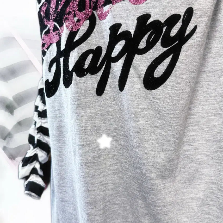 [BUNJANG] Fiorucci Himegyaru Striped Layered Long Sleeve / Fiorucci 히메갸루 딱붙 스트라이프 레이어드 롱슬리브