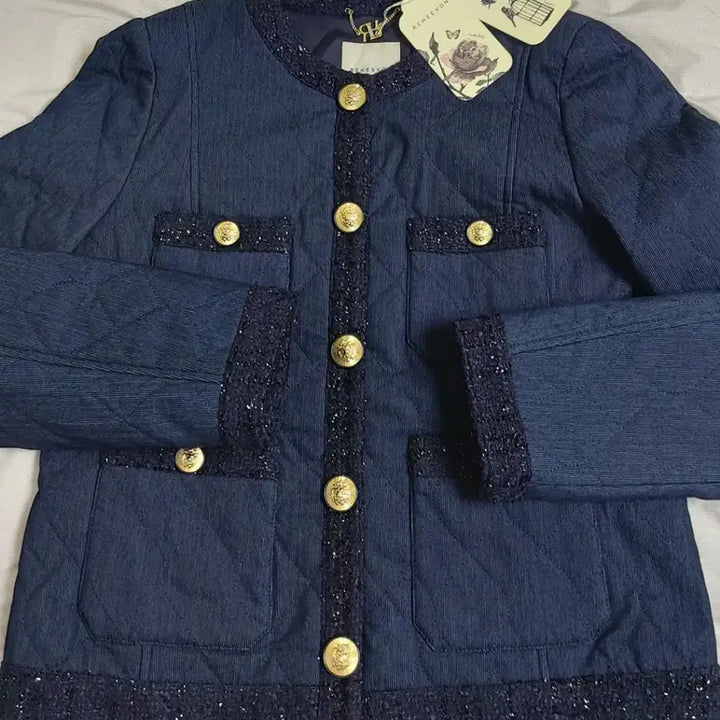 [BUNJANG] Reneyvon Denim Tweed Jacket 55 / 레니본 데님트위드자켓55. 새상품