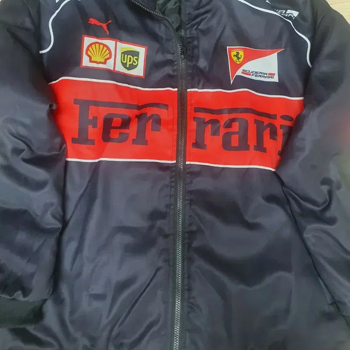 [BUNJANG] Ferrari F1 Racing Quilted Jacket XL / 페라리 F1 남자 레이싱 누빔 점퍼 2XL