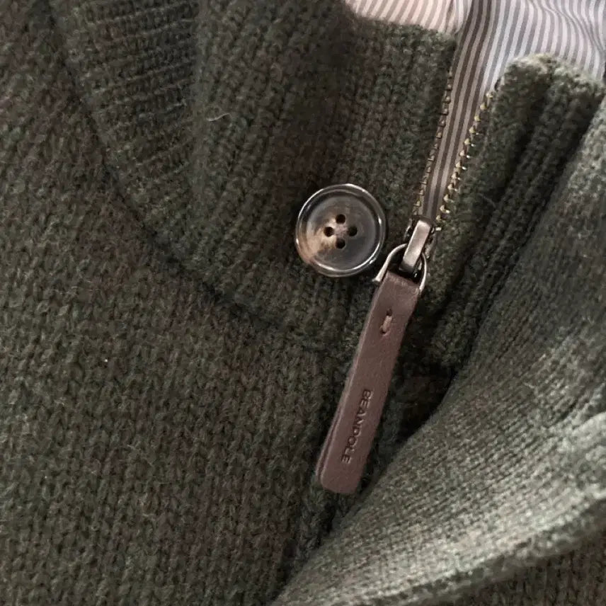 [BUNJANG] Beanpole Men's Windproof Lined Knit Jacket XL / 빈폴 남성 방풍안감 풀집업 니트 자켓 XL