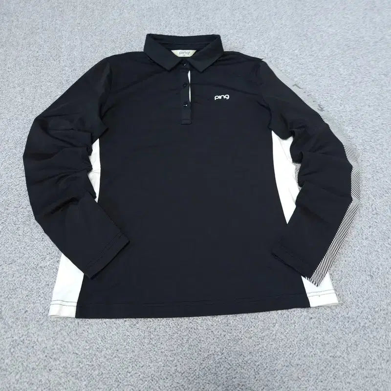 [BUNJANG] Pink Long Sleeve Polo Shirt / [90] 핑 긴팔 카라티