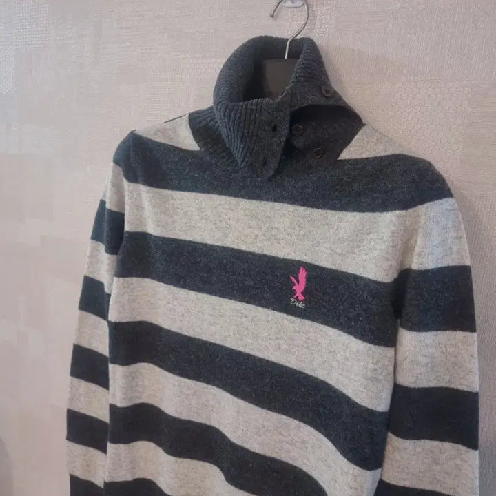 [SOLD OUT] DOHC REVOLUTION 스트라이프 목폴라 니트 S