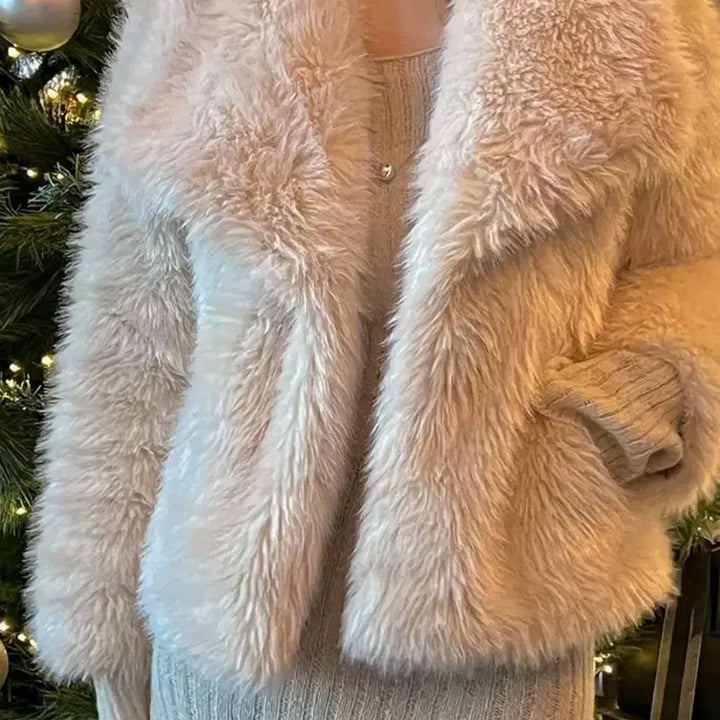 [BUNJANG] lovesomeone Beige Fur Jacket / lovesomeone 털자켓 베이지 (프리사이즈)