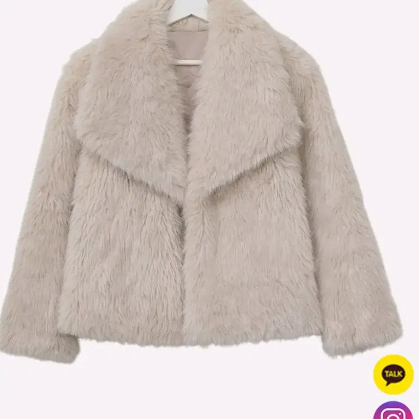 [BUNJANG] lovesomeone Beige Fur Jacket / lovesomeone 털자켓 베이지 (프리사이즈)