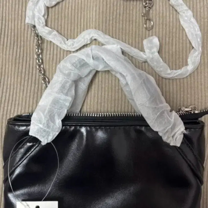 [BUNJANG] Black Minimalist Mini Tote Bag / 블랙 미니 토트백