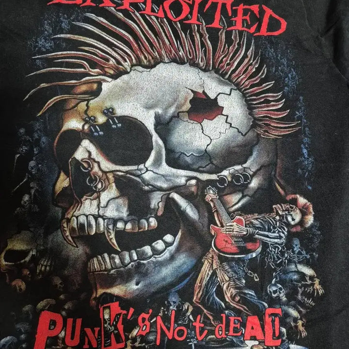 [BUNJANG] Vintage Punk Heavy Metal Skull T-shirt / 빈티지 펑크 헤비메탈 해골 티셔츠