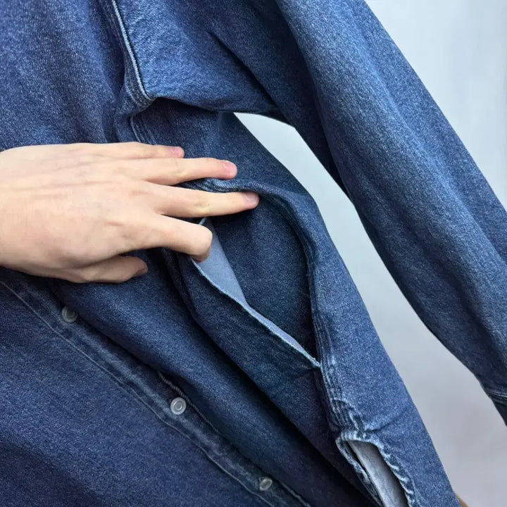 [BUNJANG] Time Homme Denim Shirt Jacket / 95 ) 한섬 타임옴므 데님 셔츠자켓