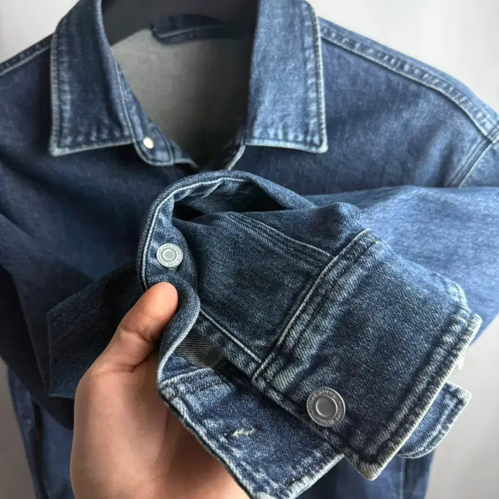 [BUNJANG] Time Homme Denim Shirt Jacket / 95 ) 한섬 타임옴므 데님 셔츠자켓