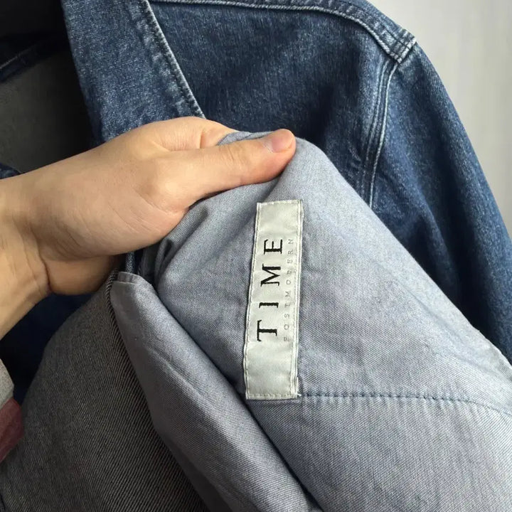 [BUNJANG] Time Homme Denim Shirt Jacket / 95 ) 한섬 타임옴므 데님 셔츠자켓