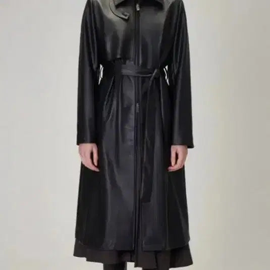 [BUNJANG] The Room Leather Trench Coat / 더룸 레더 트렌치코트