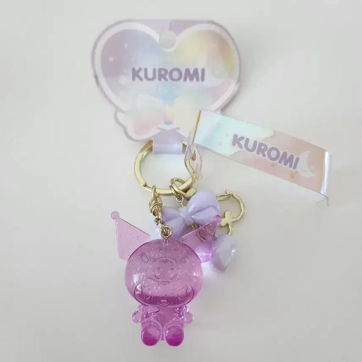 [BUNJANG] Sanrio Kuromi Transparent Figure Keyring / 새상품/ 산리오 투명피규어 키링, 쿠로미키링 가챠