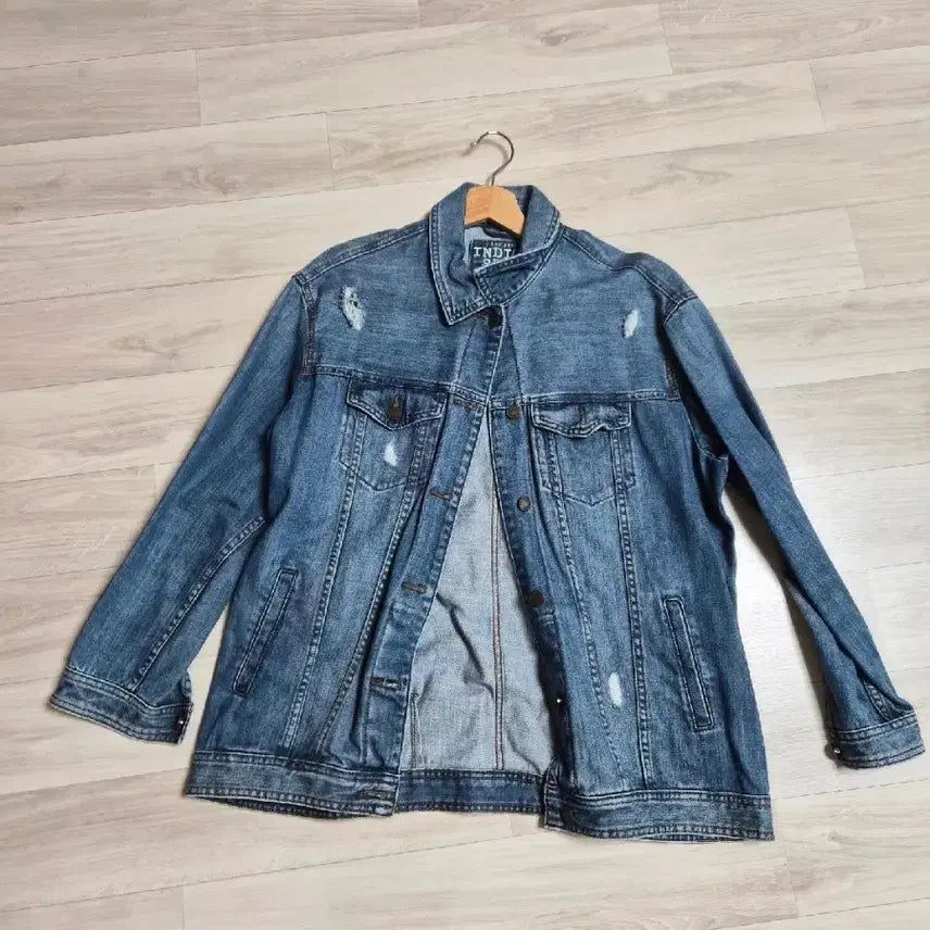 [BUNJANG] Spao Indigo Denim Jacket Vintage Style / 스파오 인디고 데님 자켓 빈티지 스타일 100 l 새것급 반값택포