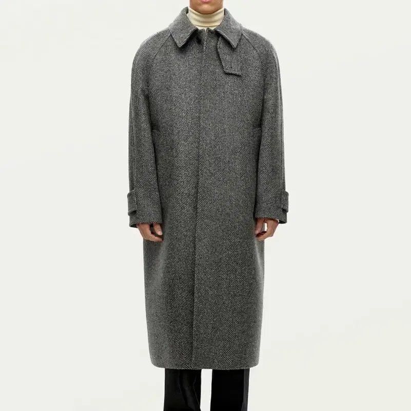 [BUNJANG] Solid Homme Herringbone Coat / 솔리드옴므 헤링본 코트