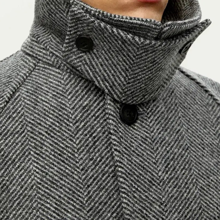 [BUNJANG] Solid Homme Herringbone Coat / 솔리드옴므 헤링본 코트