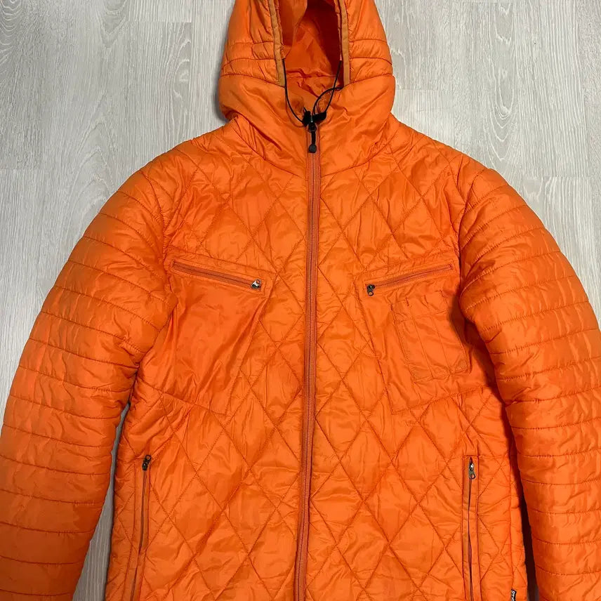 [BUNJANG] Stussy Orange Quilted Lightweight Jacket L / 스투시 오렌지 퀄팅 경량점퍼 L
