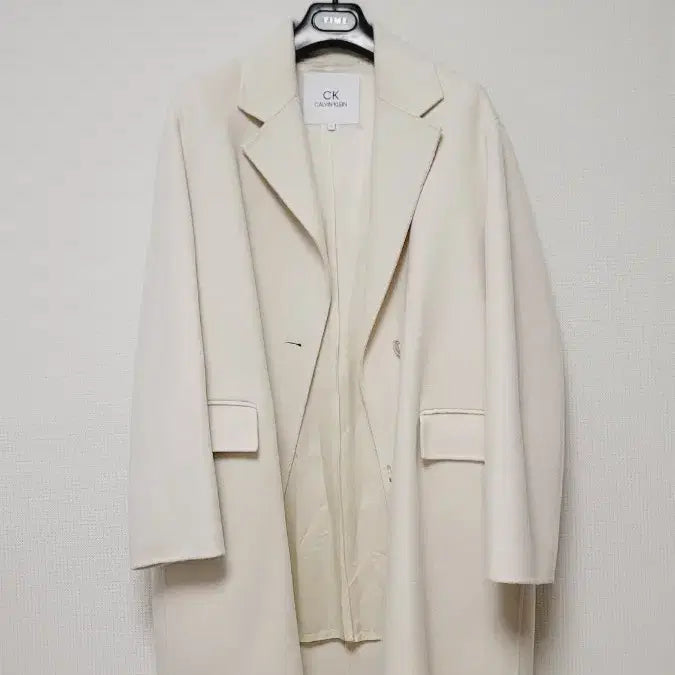 [BUNJANG] Calvin Klein Ivory Coat 55 / 한섬 CK 새상품 캘빈클라인 아이보리 코트55.