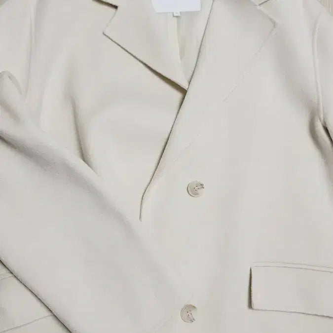 [BUNJANG] Calvin Klein Ivory Coat 55 / 한섬 CK 새상품 캘빈클라인 아이보리 코트55.