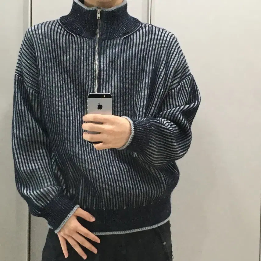 [BUNJANG] Trillion Half-Zip Knit Top / 트릴리온 하프집업 판매함니다