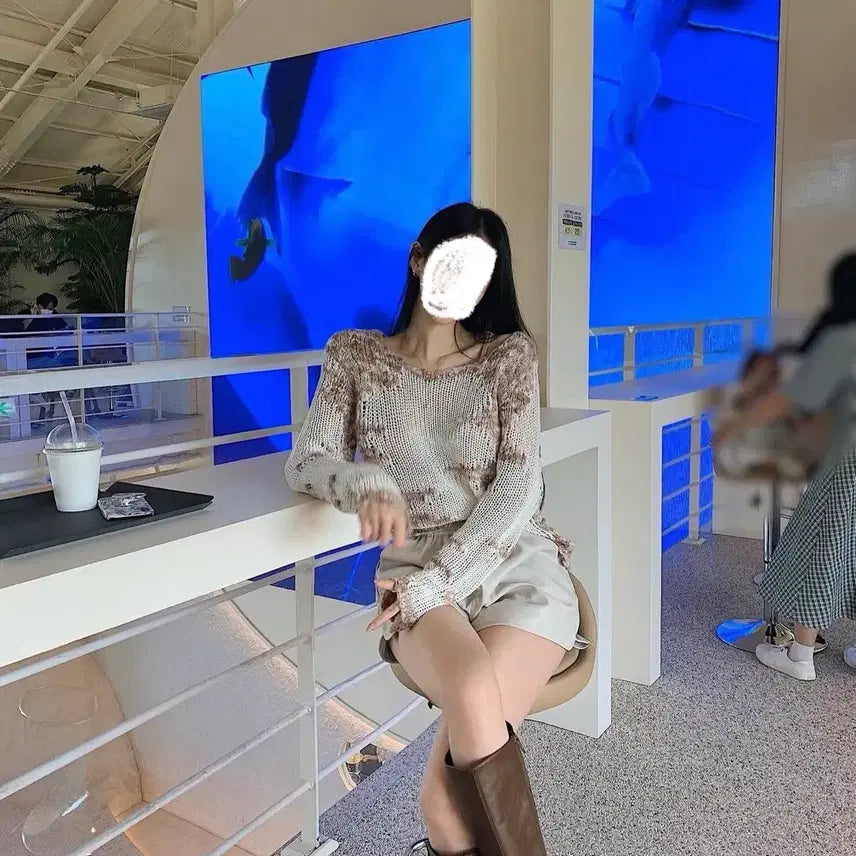 [BUNJANG] Loose Fit Knit Sweater / 루즈핏 니트 스웨터, 눈꽃 니트