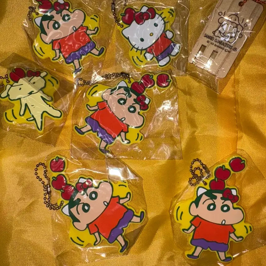 [BUNJANG] Crayon Shin-chan x Sanrio Collaboration Keyring Bundle Set / 일괄) 짱구X산리오 콜라보 키링