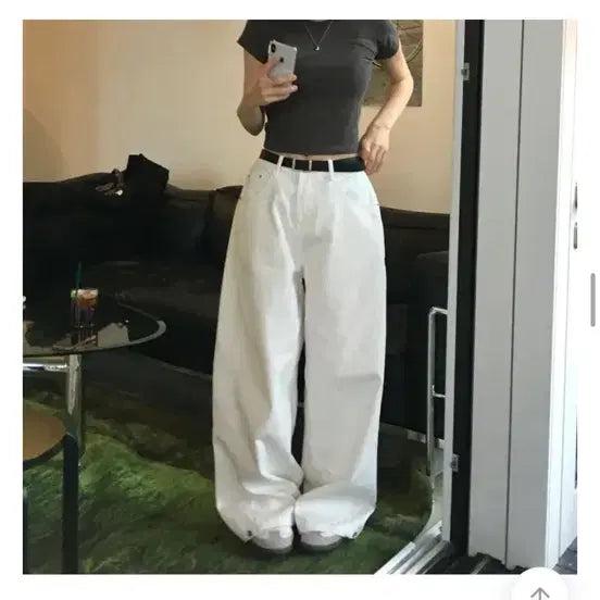 [BUNJANG] Jasminebell White Pants (Size S) / 자스민벨 화이트 팬츠