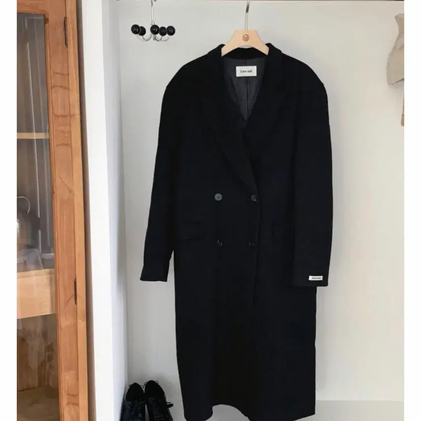 [BUNJANG] Liveaid Oversized Long Coat (Black) / 라이브에이드) 오버핏 롱코트(블랙)