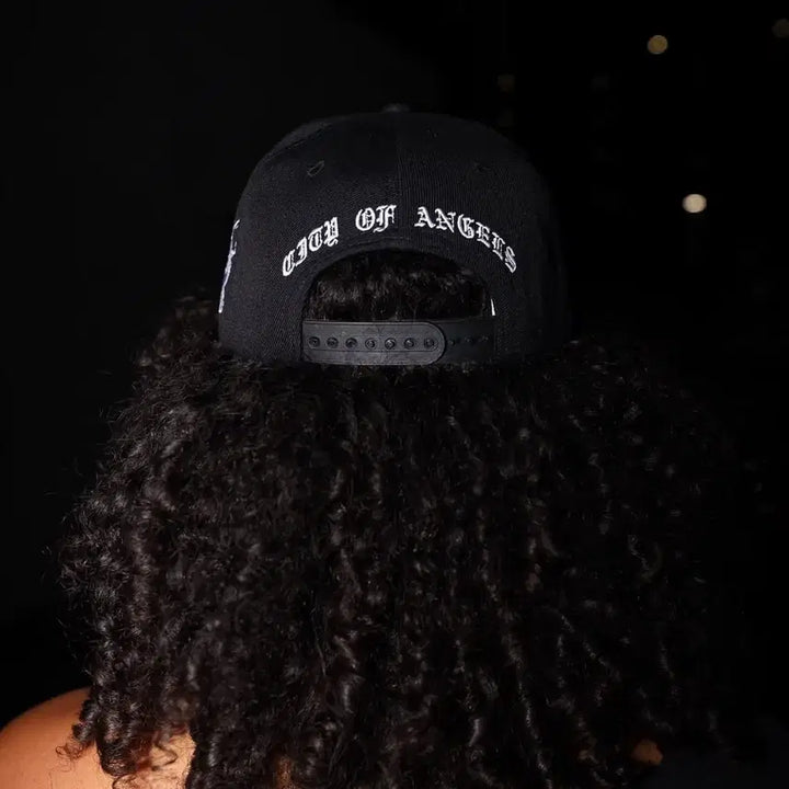 [BUNJANG] Felicity LA Angels Embroidered Snapback Hat / Felicity 검정색 LA 엔젤스 자수 스냅백 새상품