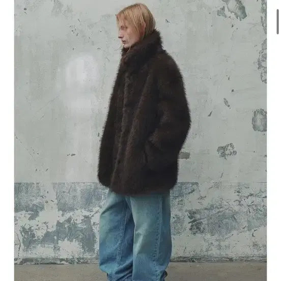 [BUNJANG] Fromwhere Brown Fur Jacket / 프롬웨얼 브라운 퍼 자켓 품절 재입고예정없