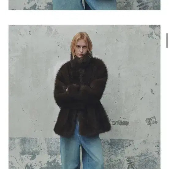 [BUNJANG] Fromwhere Brown Fur Jacket / 프롬웨얼 브라운 퍼 자켓 품절 재입고예정없