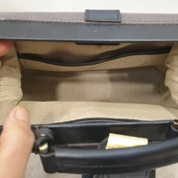 [BUNJANG] Gilie Canvas Gold Stud Mini Doctor Bag / 길리에 캔버스 금장 스터드 미니닥터백 토트백 크로스백