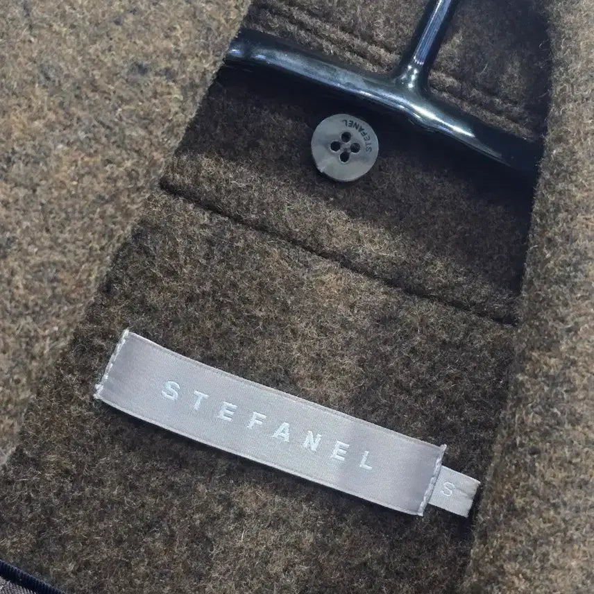 [BUNJANG] Stefanel Navy Brown Color Block Coat S / 스테파넬 네이비 브라운 배색 코트 S [F30352]