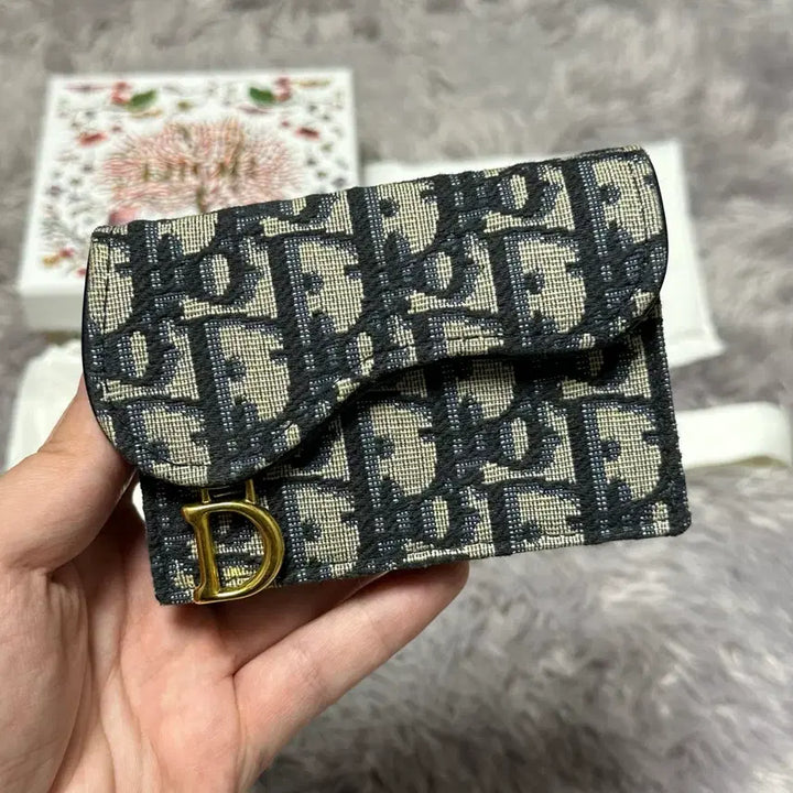 [BUNJANG] Dior Oblique Saddle Flap Card Wallet Beige / [풀구성] 디올 오블리크 새들 플랩 카드지갑 베이지