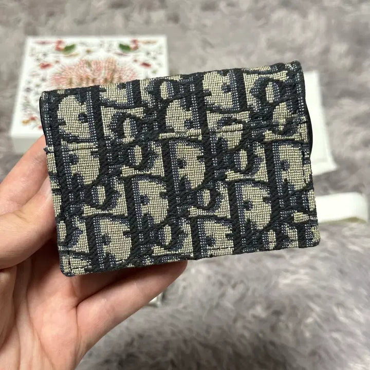 [BUNJANG] Dior Oblique Saddle Flap Card Wallet Beige / [풀구성] 디올 오블리크 새들 플랩 카드지갑 베이지