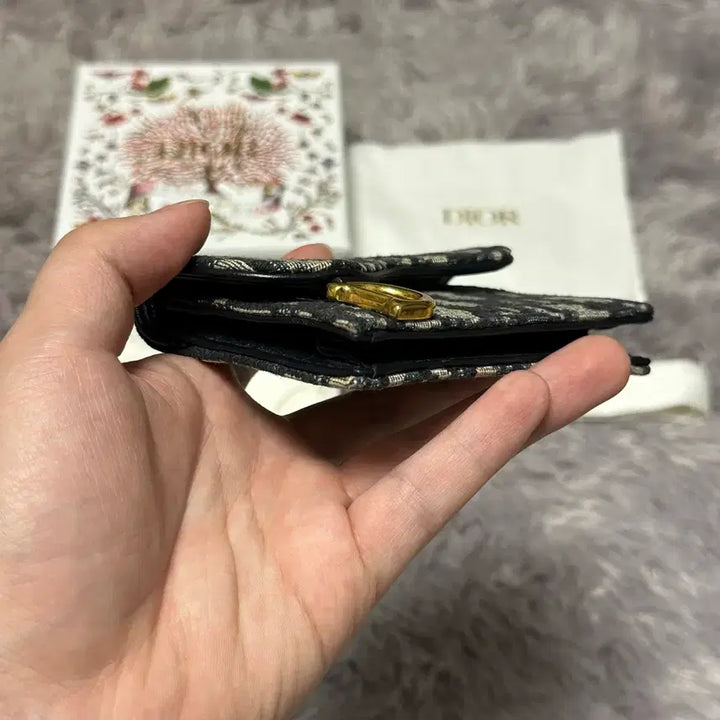 [BUNJANG] Dior Oblique Saddle Flap Card Wallet Beige / [풀구성] 디올 오블리크 새들 플랩 카드지갑 베이지