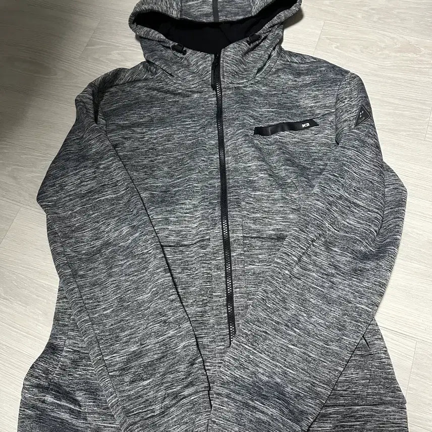 [BUNJANG] K2 Men's Fleece Lined Hoodie Gray / K2 남성용 후드 기모 집업 그레이