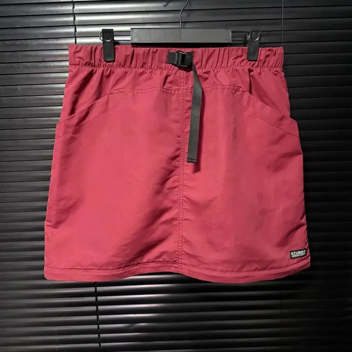 [BUNJANG] Stussy Range Zip Off Skirt Red Nylon Skirt / 스투시 RANGE ZIP OFF SKIRT 레드 버건디 숏 롱 나일론치마