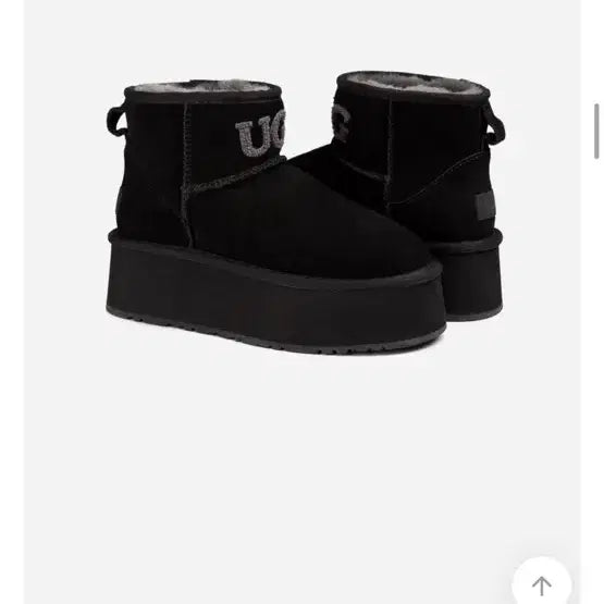 [BUNJANG] UGG Ozwear Classic Knit Logo Mini Platform Boots / UGG 어그 호주 오즈웨어 클래식 니트 로고 미니 플랫폼 부츠