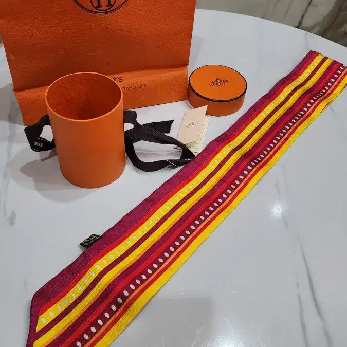 [BUNJANG] Hermes Twilly Mal Pattern Scarf / 에르메스 트윌리 말 패턴 스카프